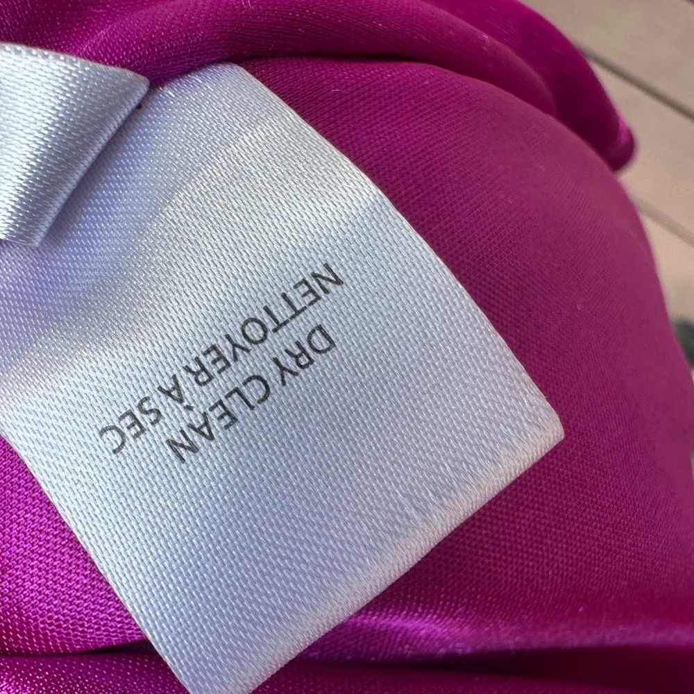 Marc New York Andrew Marc Purple Ruched Faux Wrap Sheath Dress MD2AK590 Sz 10 - Picture 5 of 16